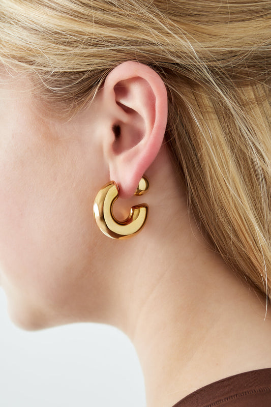 Stylish All-Fit 304S Steel Hoop Earrings