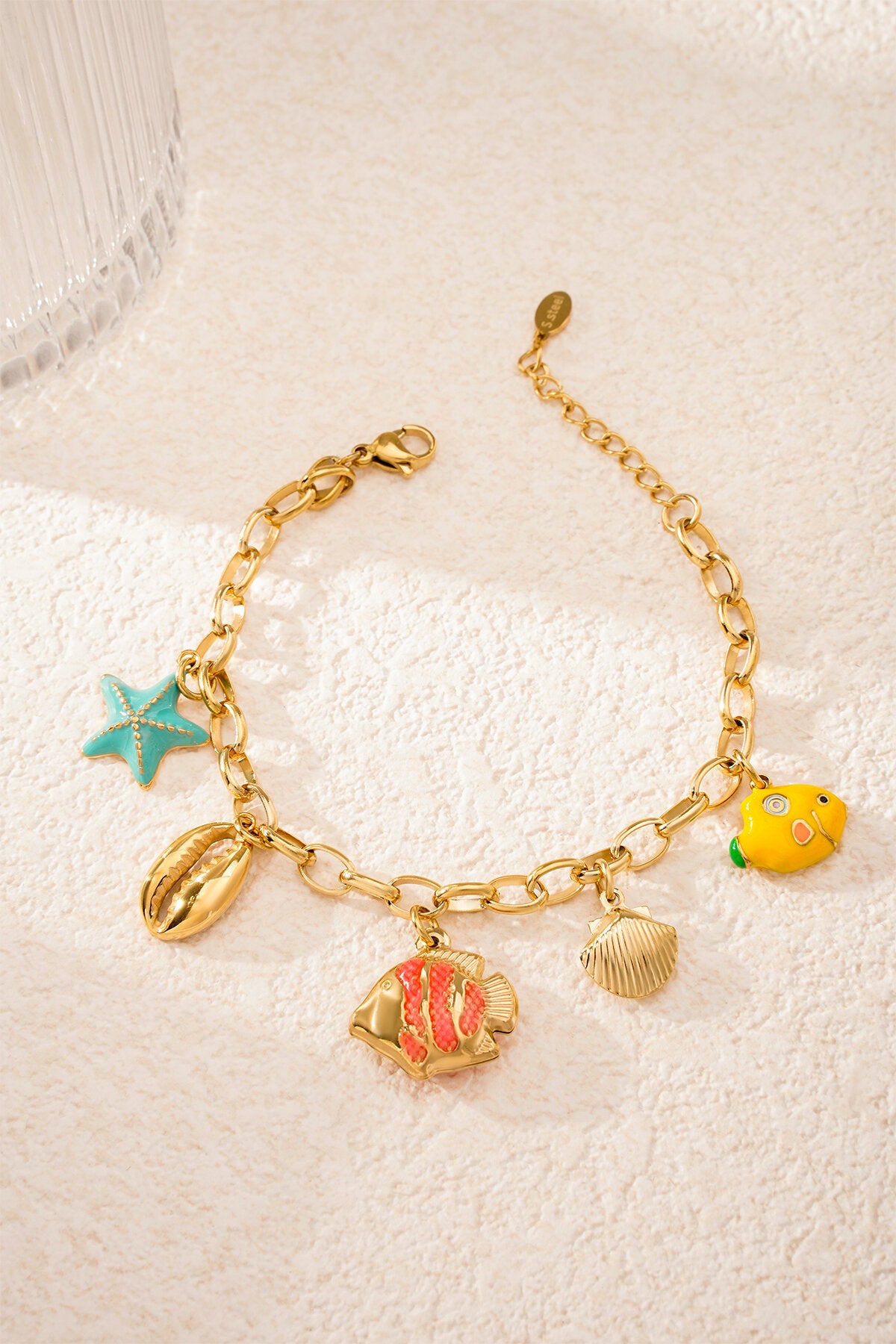 Elegant Gold Color Charm Bracelet for Statement Looks