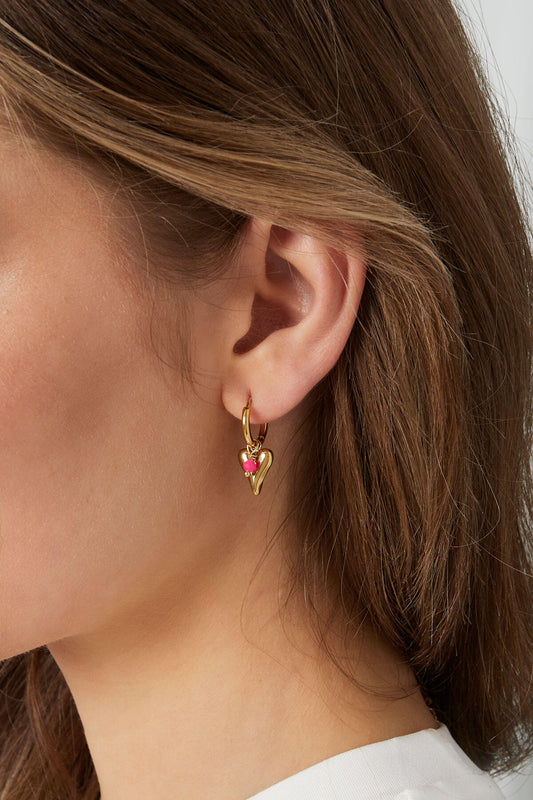 Elegant Heart-Shaped Drop Earrings for Spring/Summer