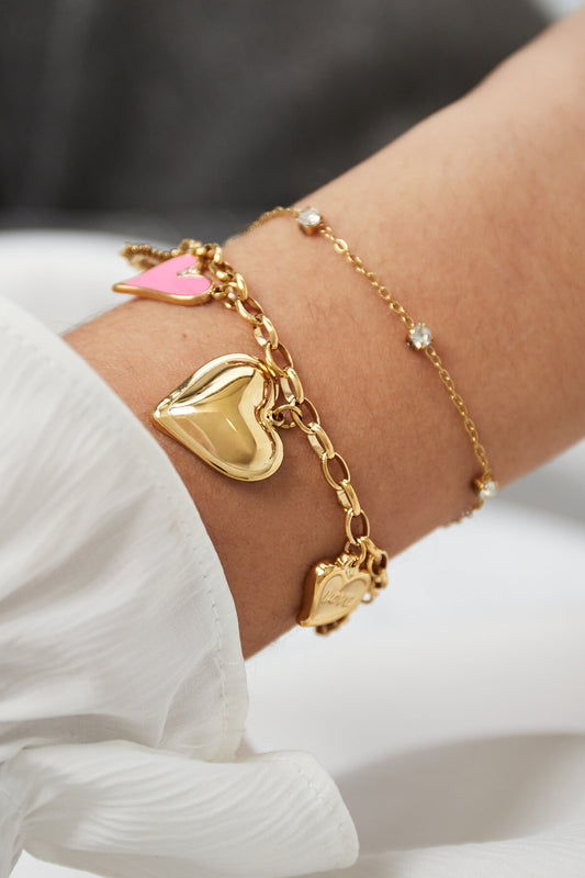 Elegant Silver & Gold Charm Bracelets for Women