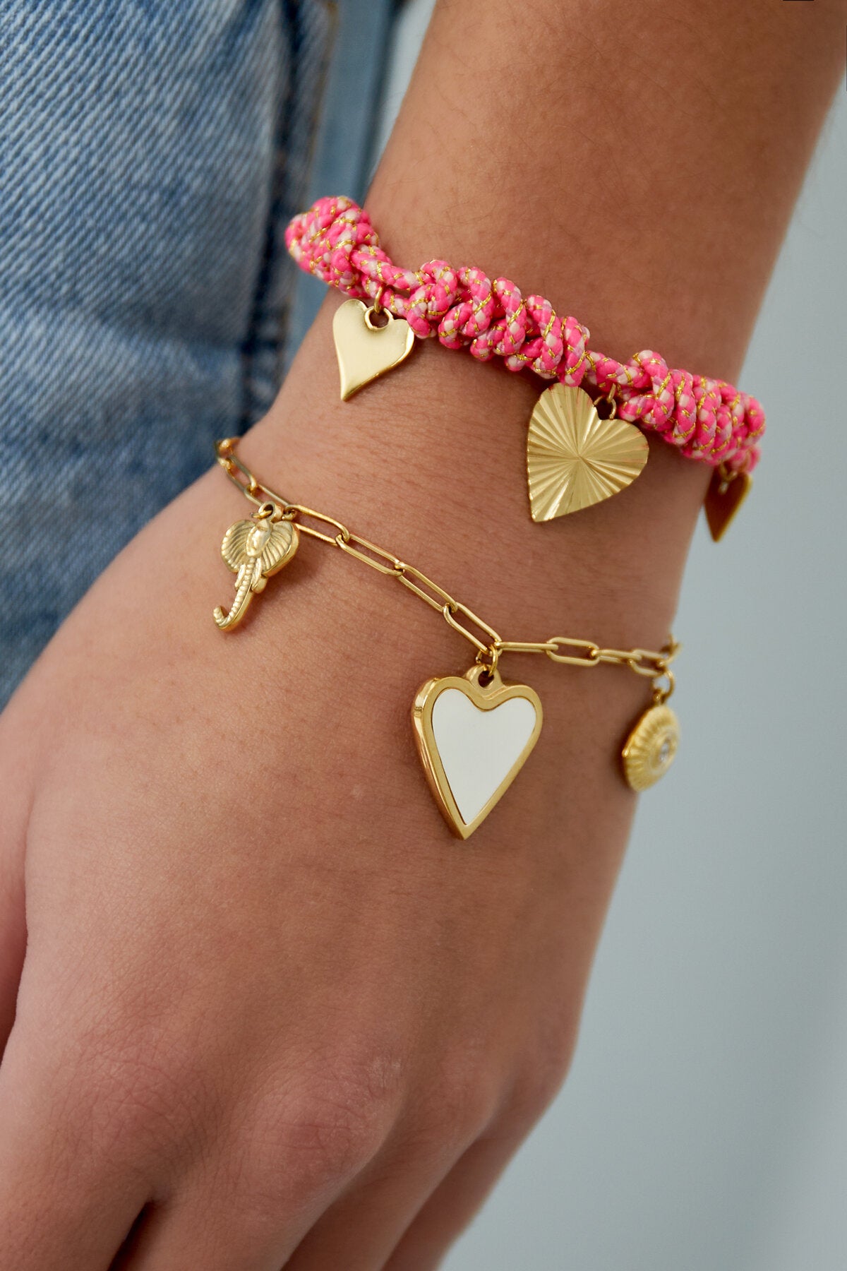 Elegant Charm Bracelets in Silver & Gold