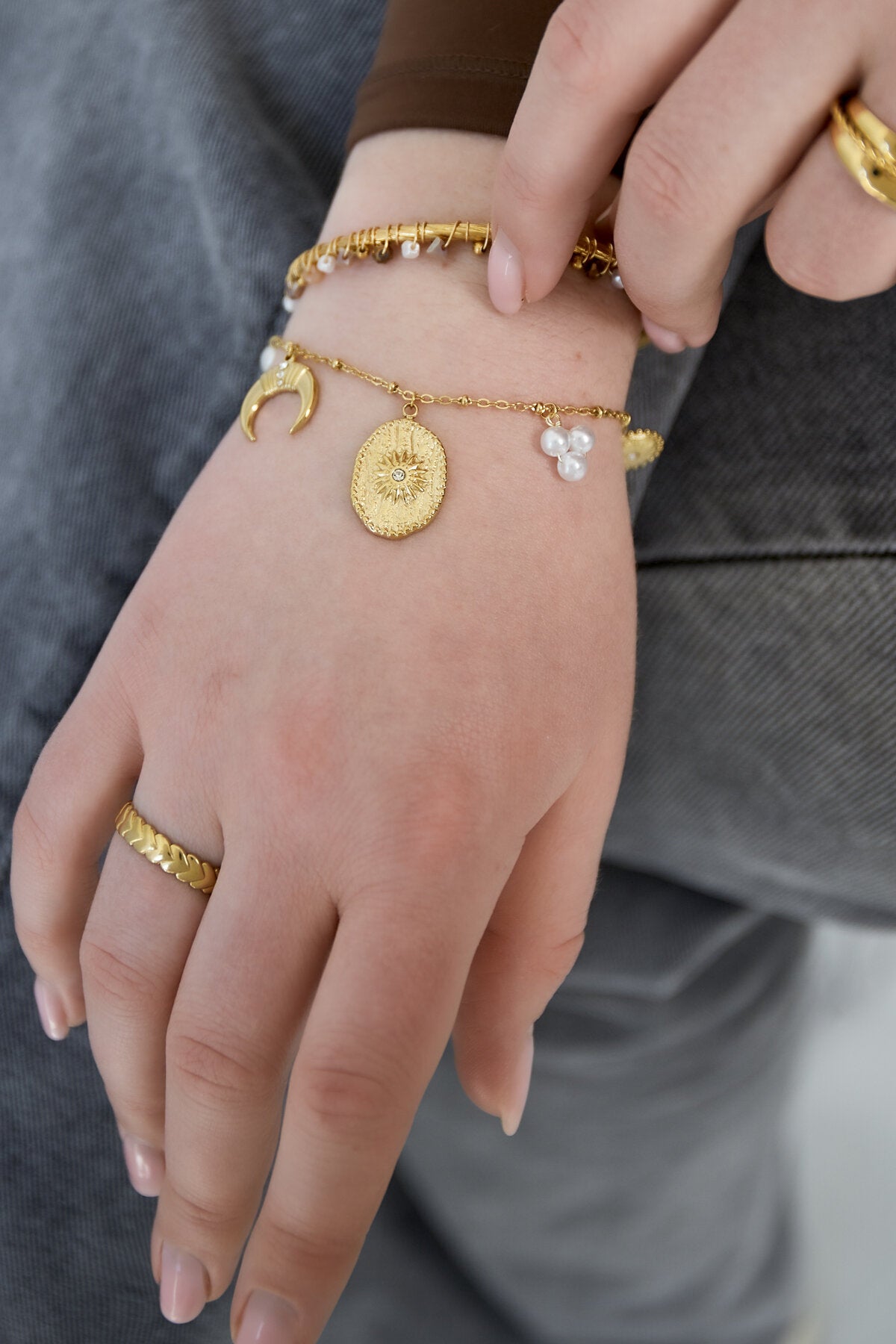Elegant Silver & Gold Charm Bracelets for Women
