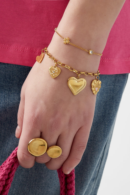 Elegant Silver & Gold Charm Bracelets