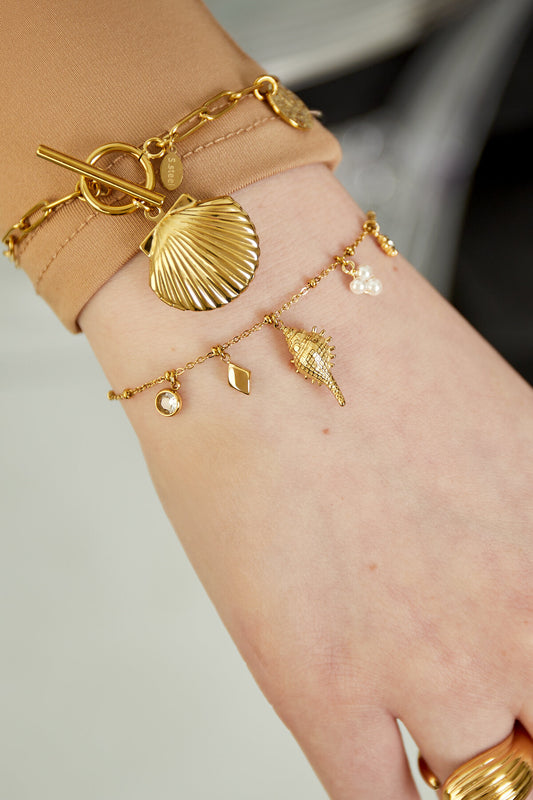 Elegant Silver & Gold Charm Bracelets for Women