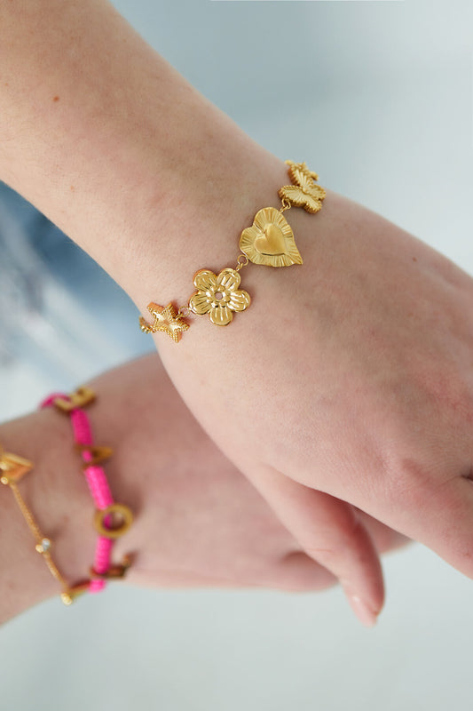 Elegant Silver & Gold Charm Bracelets for Women