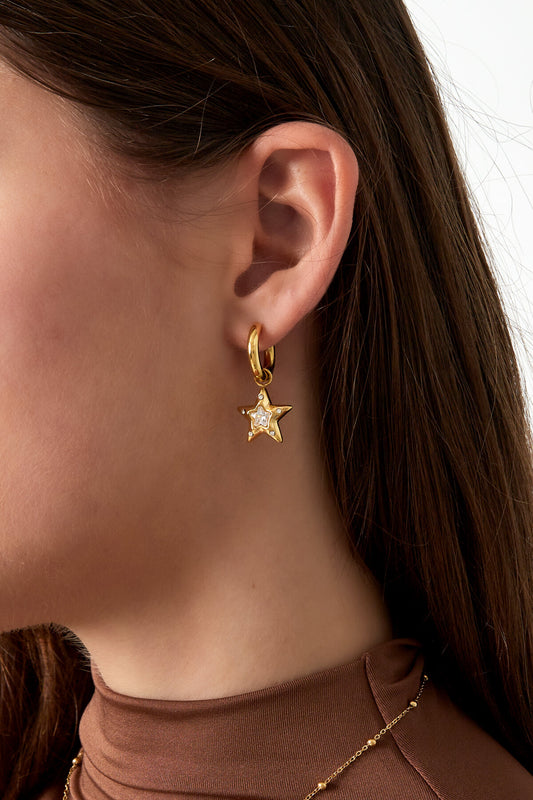 Elegant Drop Earrings in Silver & Gold