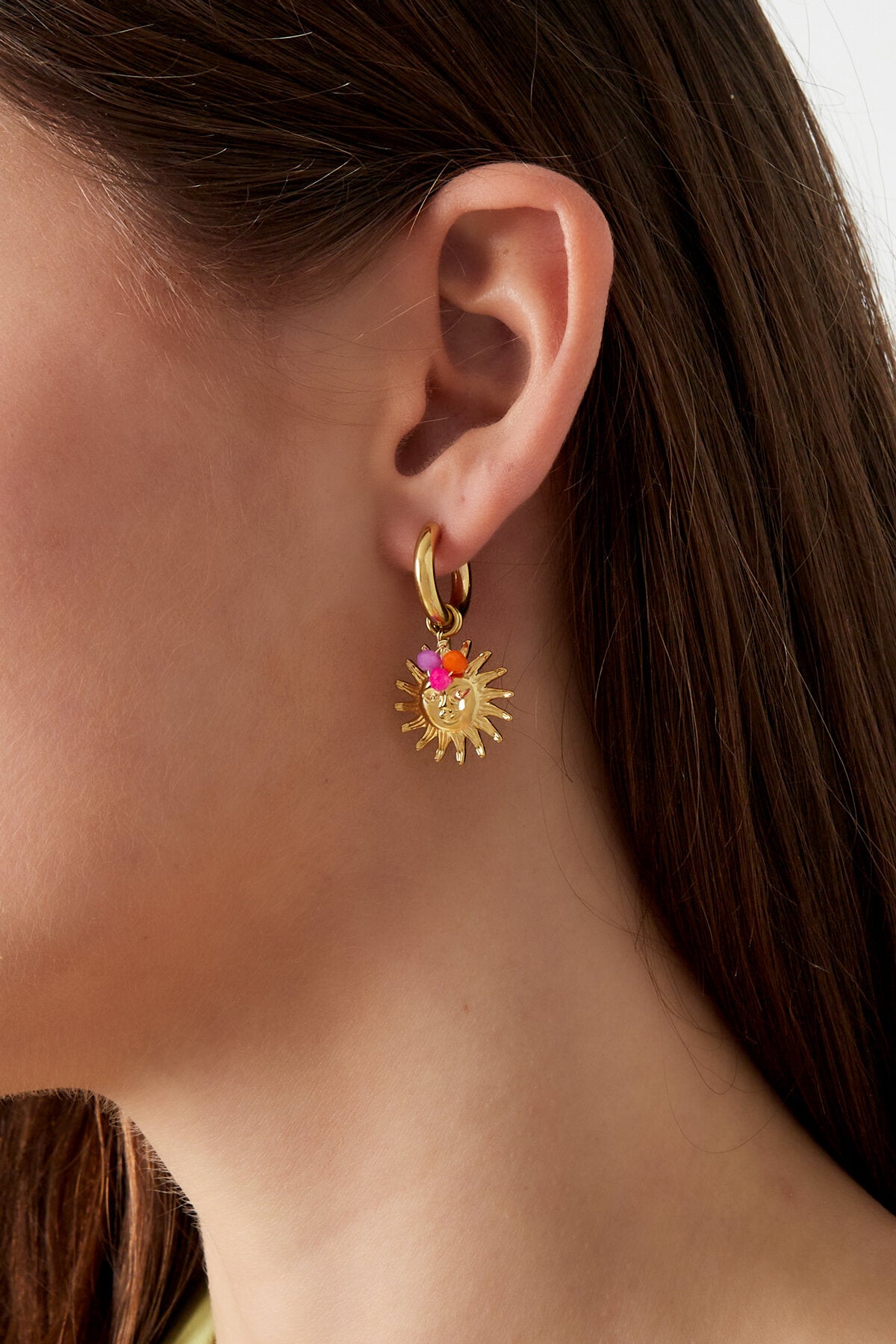 Elegant Gold & Coffee Brown Drop Earrings for All Occasions