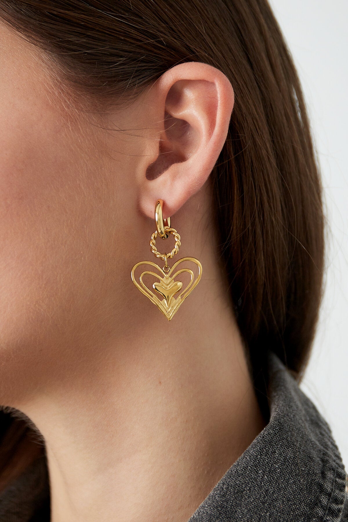 Elegant Statement Drop Earrings in Silver & Gold