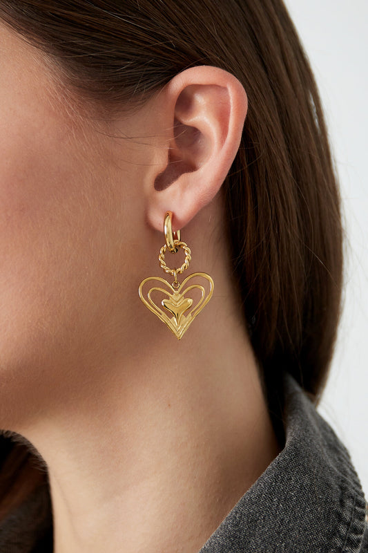 Elegant Statement Drop Earrings in Silver & Gold