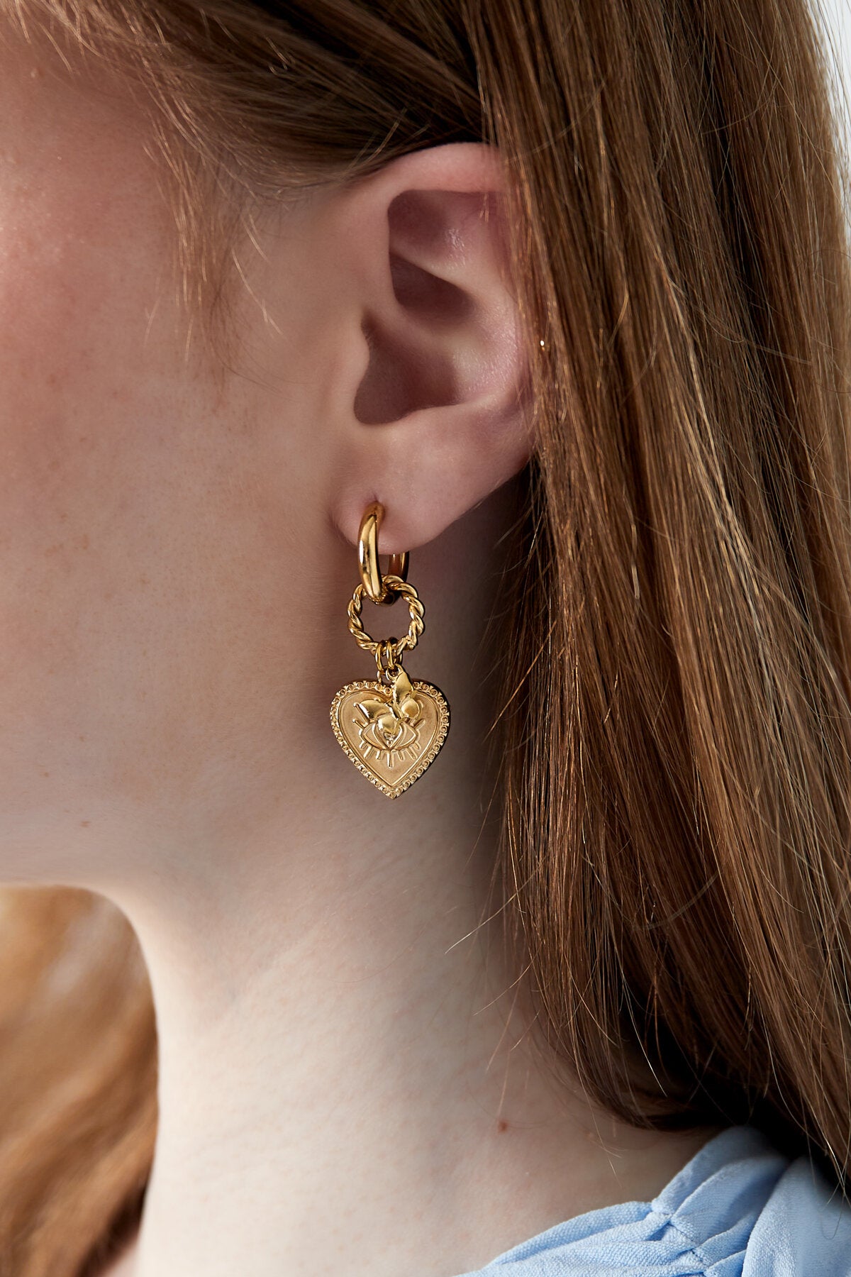 Elegant Heart-Shaped Drop Earrings for Daily Wear