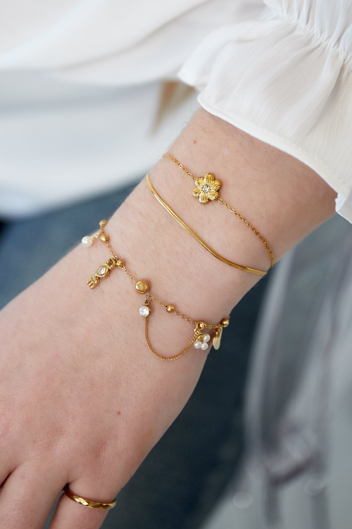 Elegant Charm Bracelets in Silver & Gold