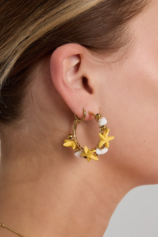 Chic Starfish Hoop Earrings for Summer Beach Vibes