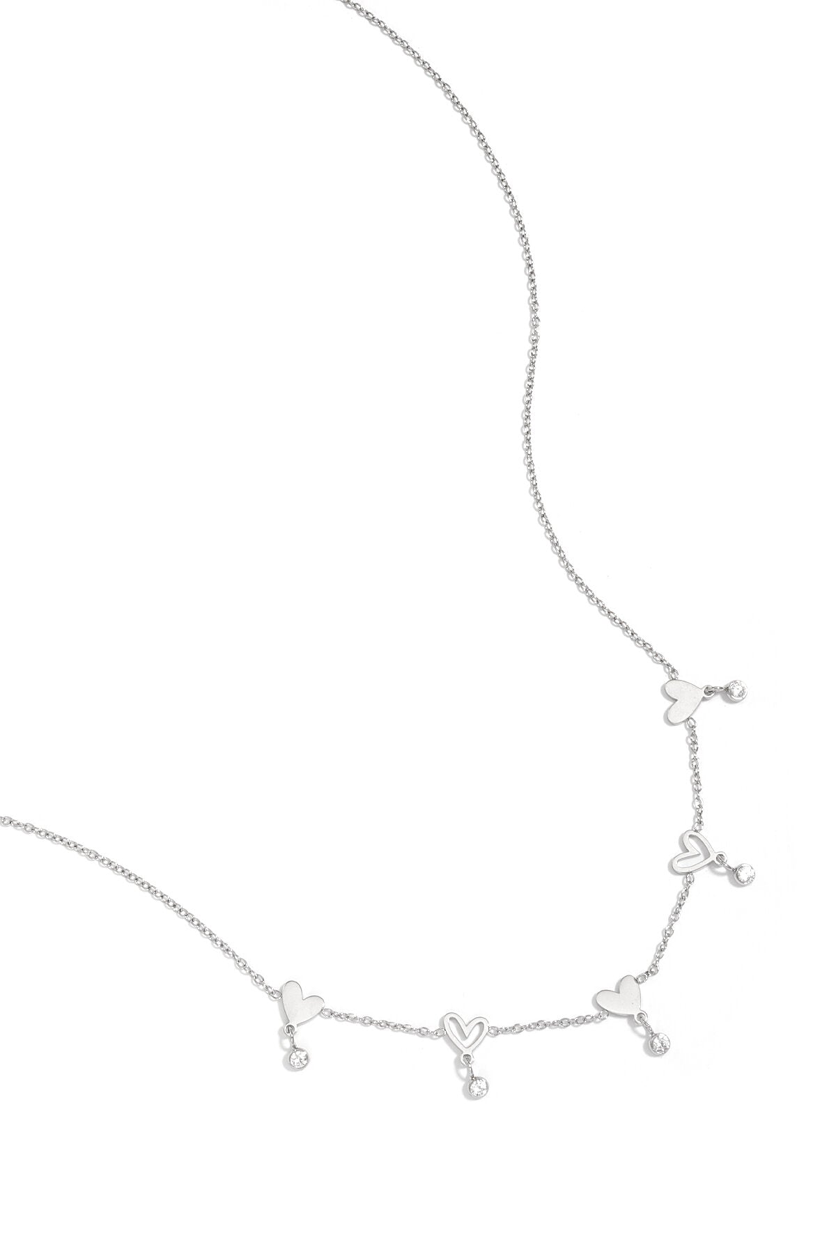 Elegant Heart Shaped Chain Necklace for Daily Wear