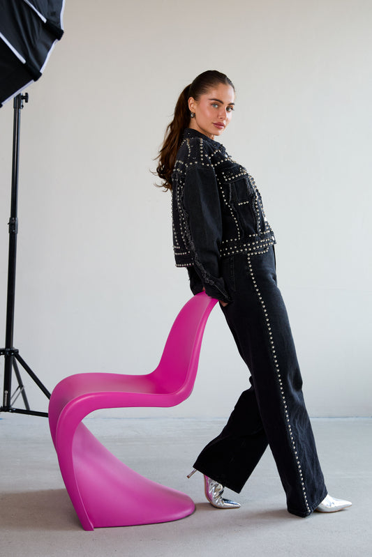 Stylish Black Straight Denim Pants for All Fits