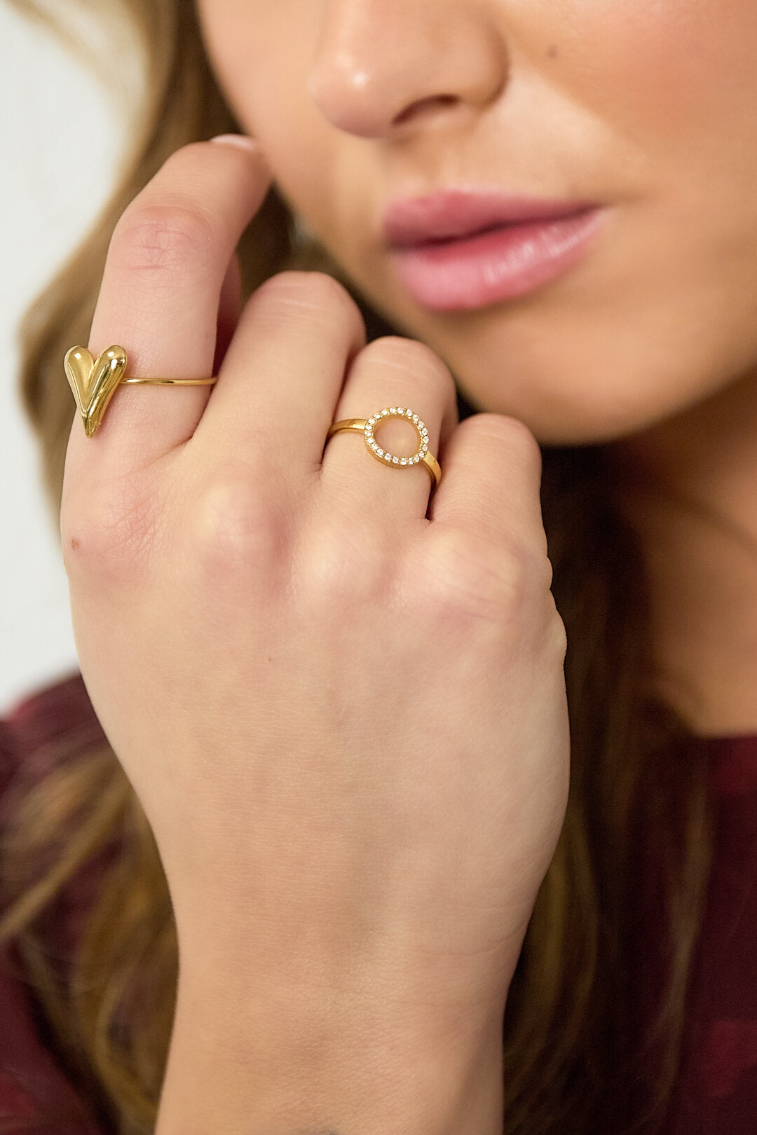 Elegant Adjustable Rhinestone Minimalist Ring