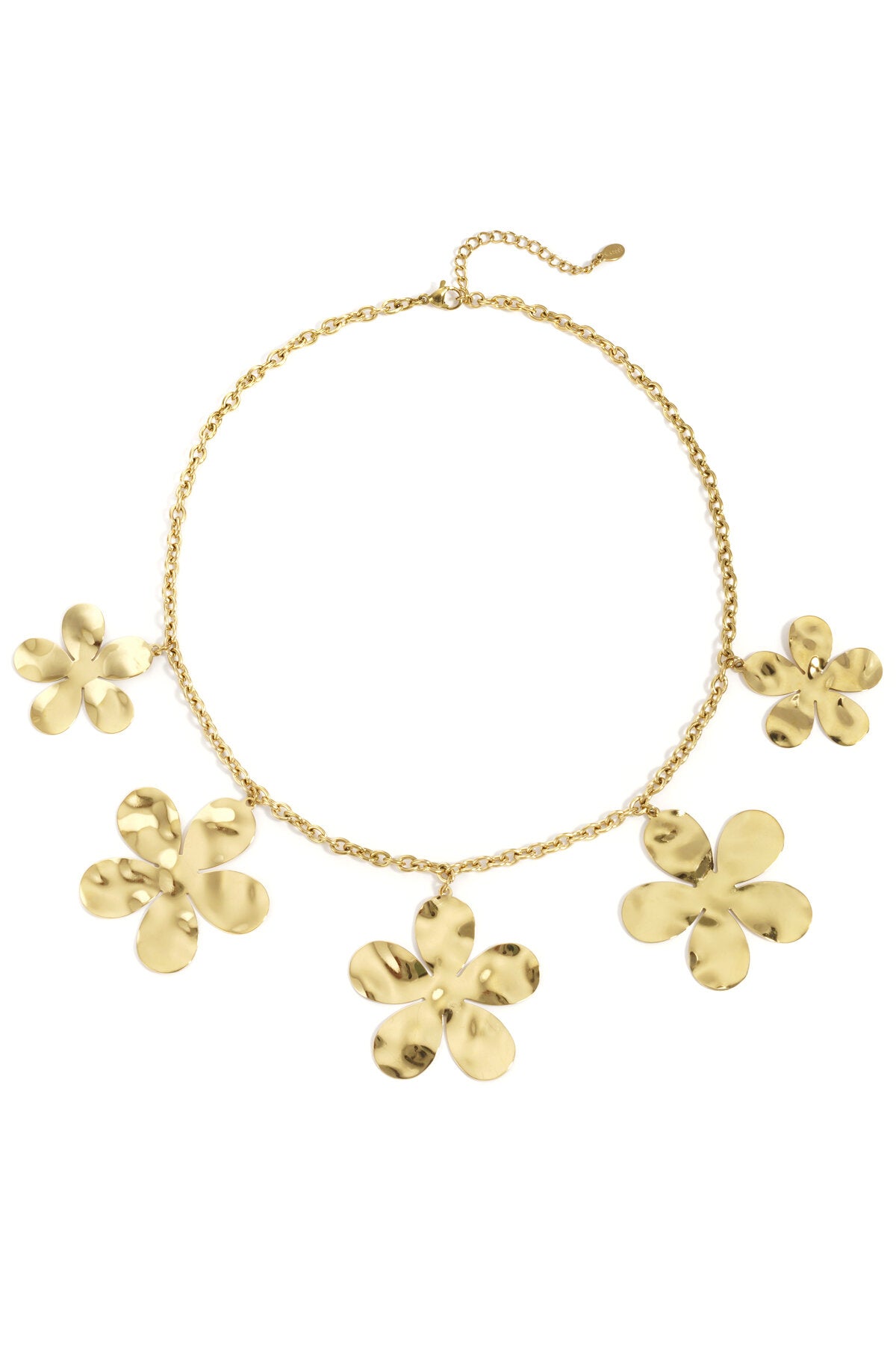 Elegant Gold-Color Flower Pendant Necklace for Women