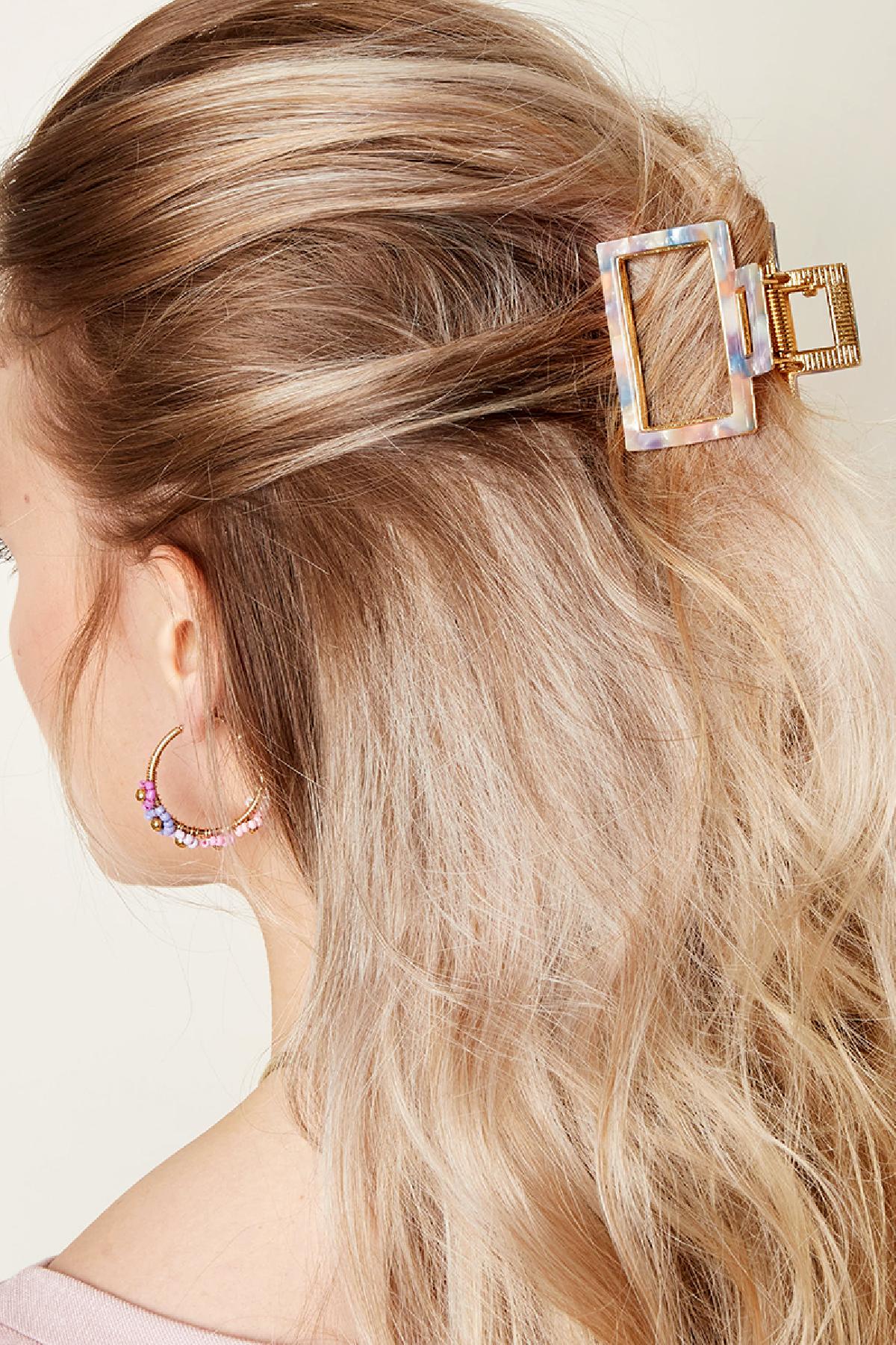 Haarclip van Plaatmateriaal – bruin en roze van Cocomelot