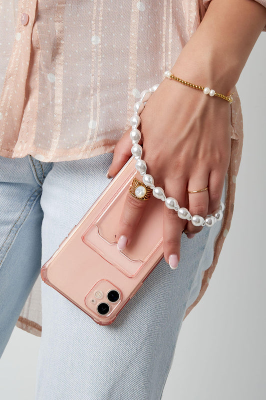 Elegant White Gold Phone Chain - Stay Stylish & Connected