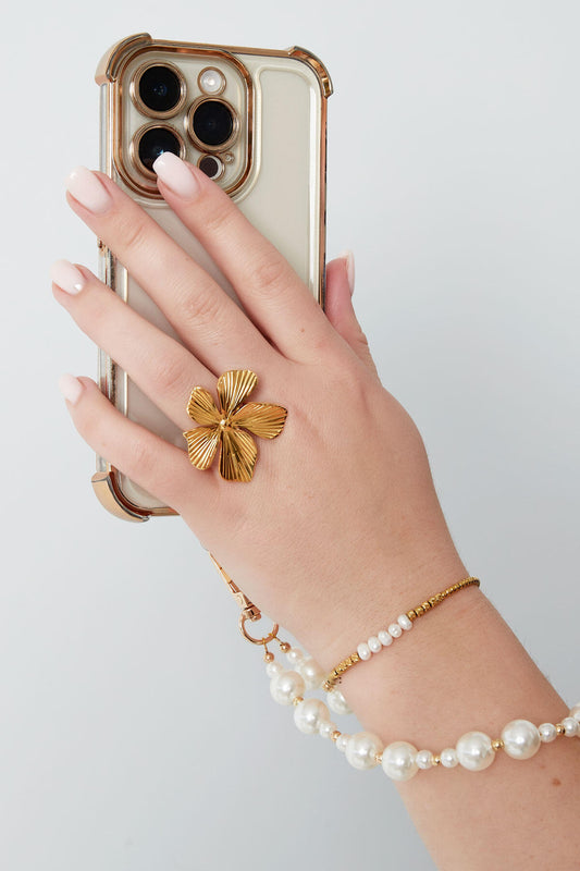 Elegant White Gold Phone Chain for Stylish Protection