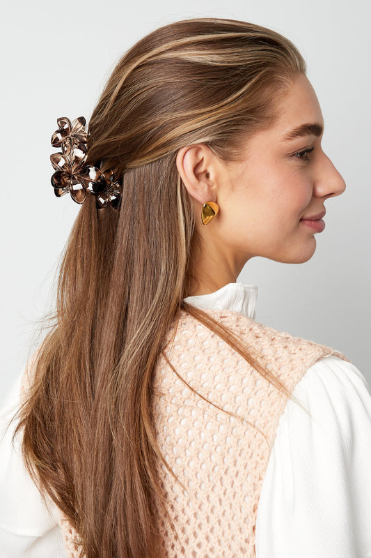 Stylish Brown Plastic Hair Clips for Effortless Elegance