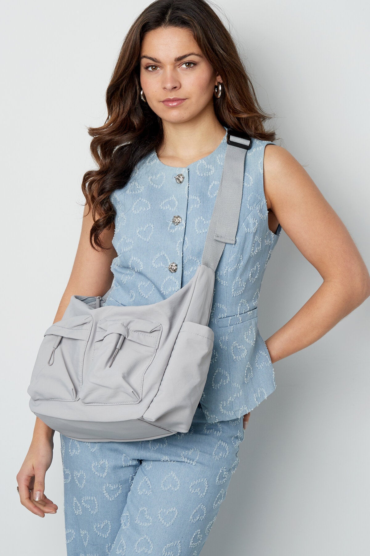 Chic Yehwang Polyester Shopper Bags in Trendy Colors