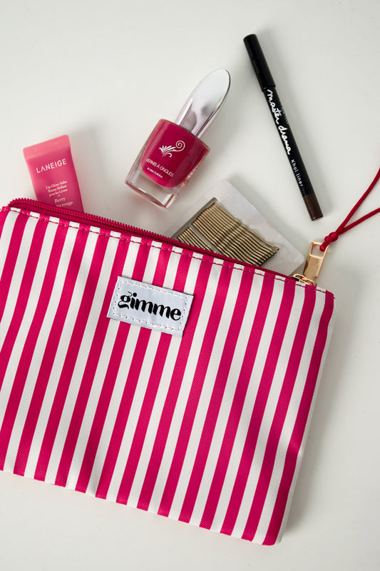 Stylish Fuchsia Makeup Bag for Everyday Use