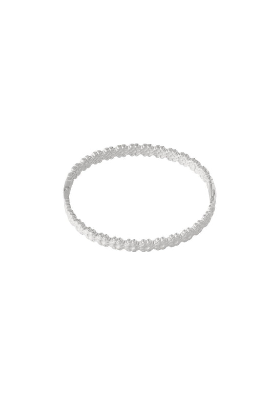 Elegant 14K Gold Plated Flower Bangle for Women