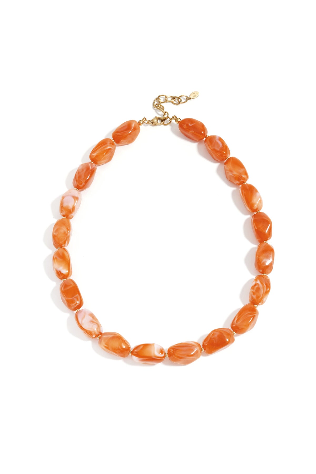Ketting wit/gebroken wit acryl