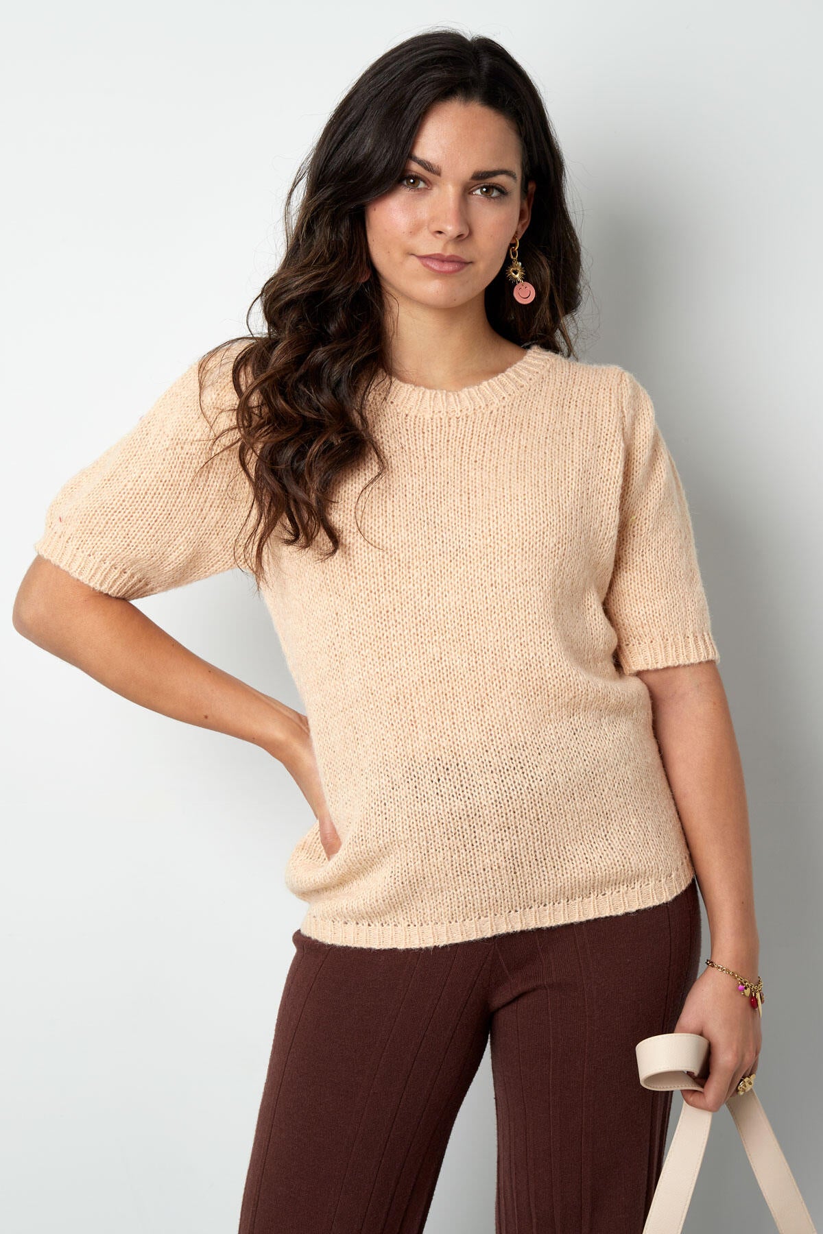 Elegant Short Sleeve Nylon Top - Versatile Comfort for Every Occasion