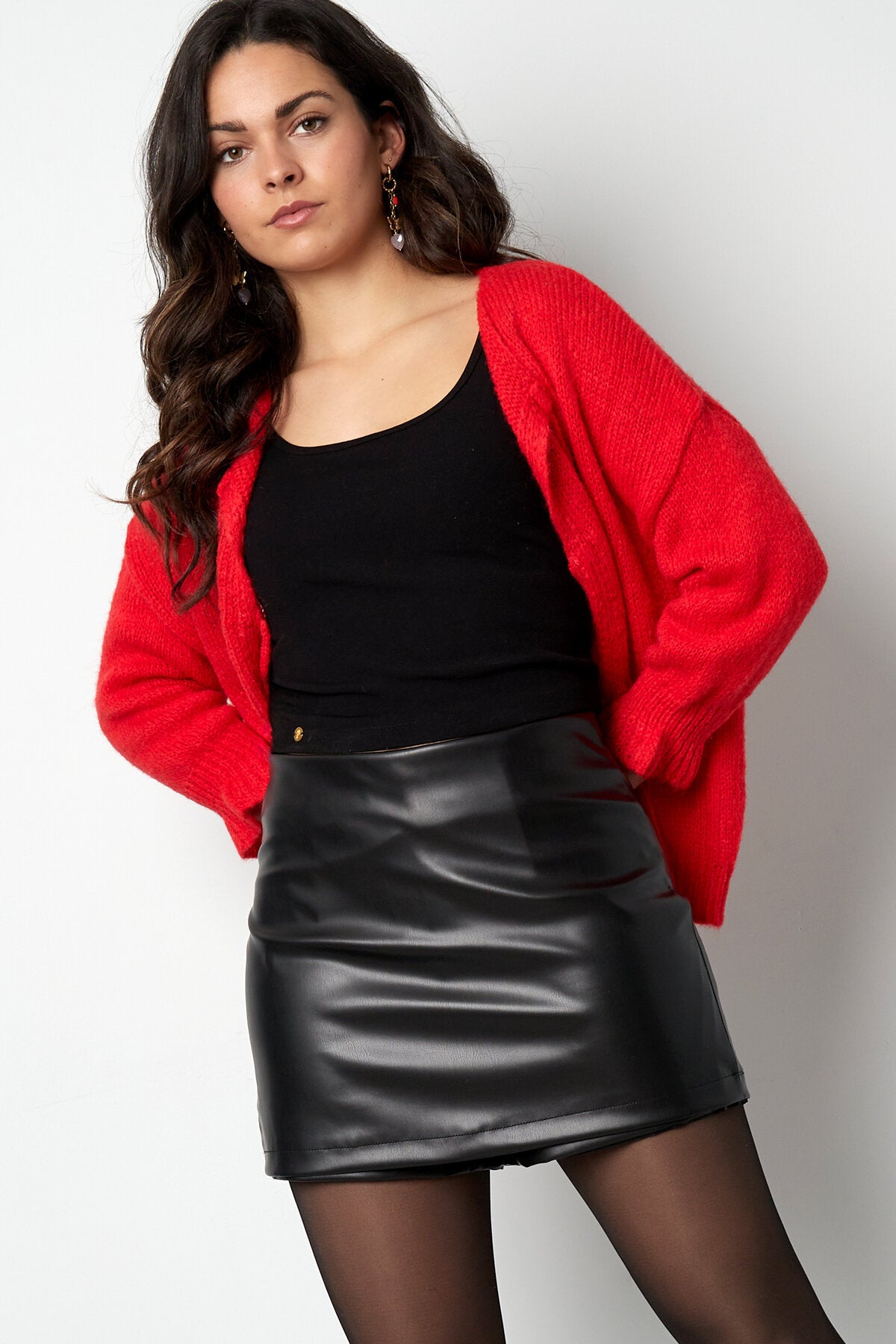 Stylish PU Mini Skirt - All Fit, Casual Comfort
