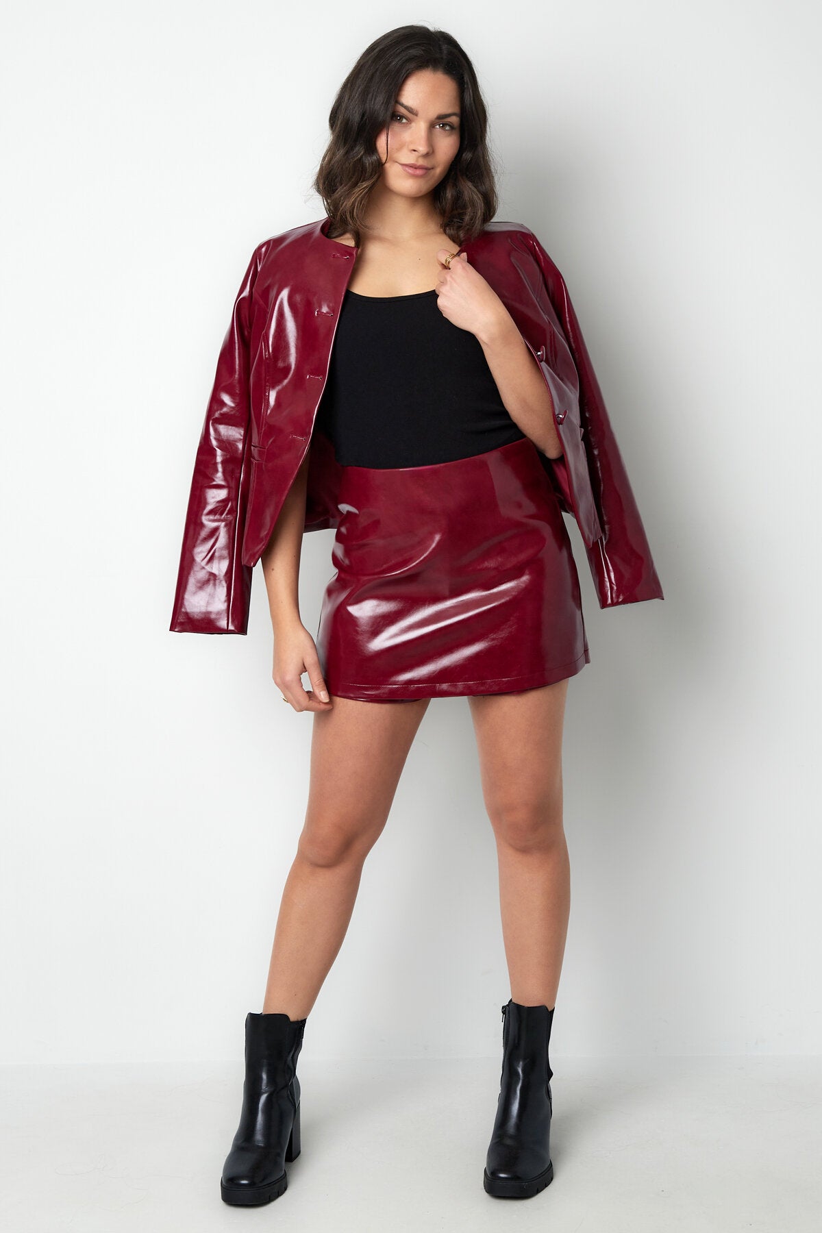 Stylish PU Mini Skirt - All Fit, Casual Comfort