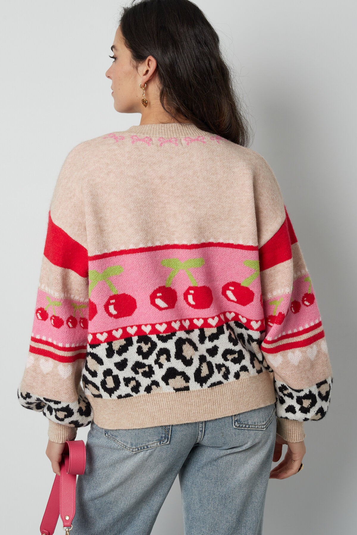 Chic Color Block Knit Cardigan for Fall/Winter