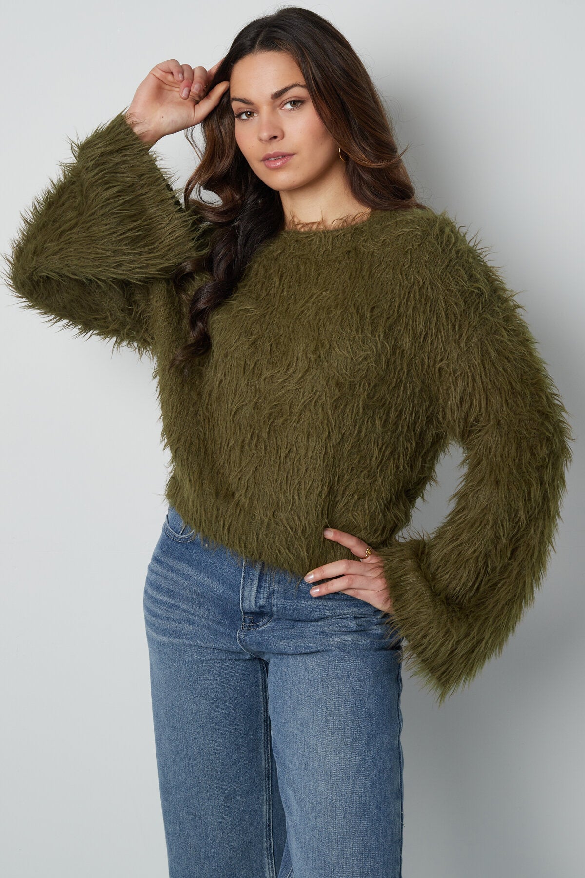 Cozy Acrylic Knit Sweater for Fall/Winter