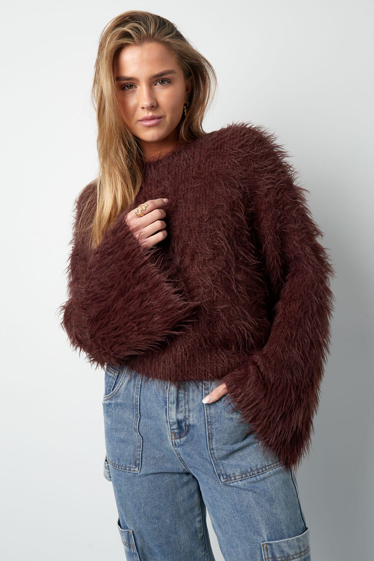 Cozy Acrylic Knit Sweater for Fall/Winter