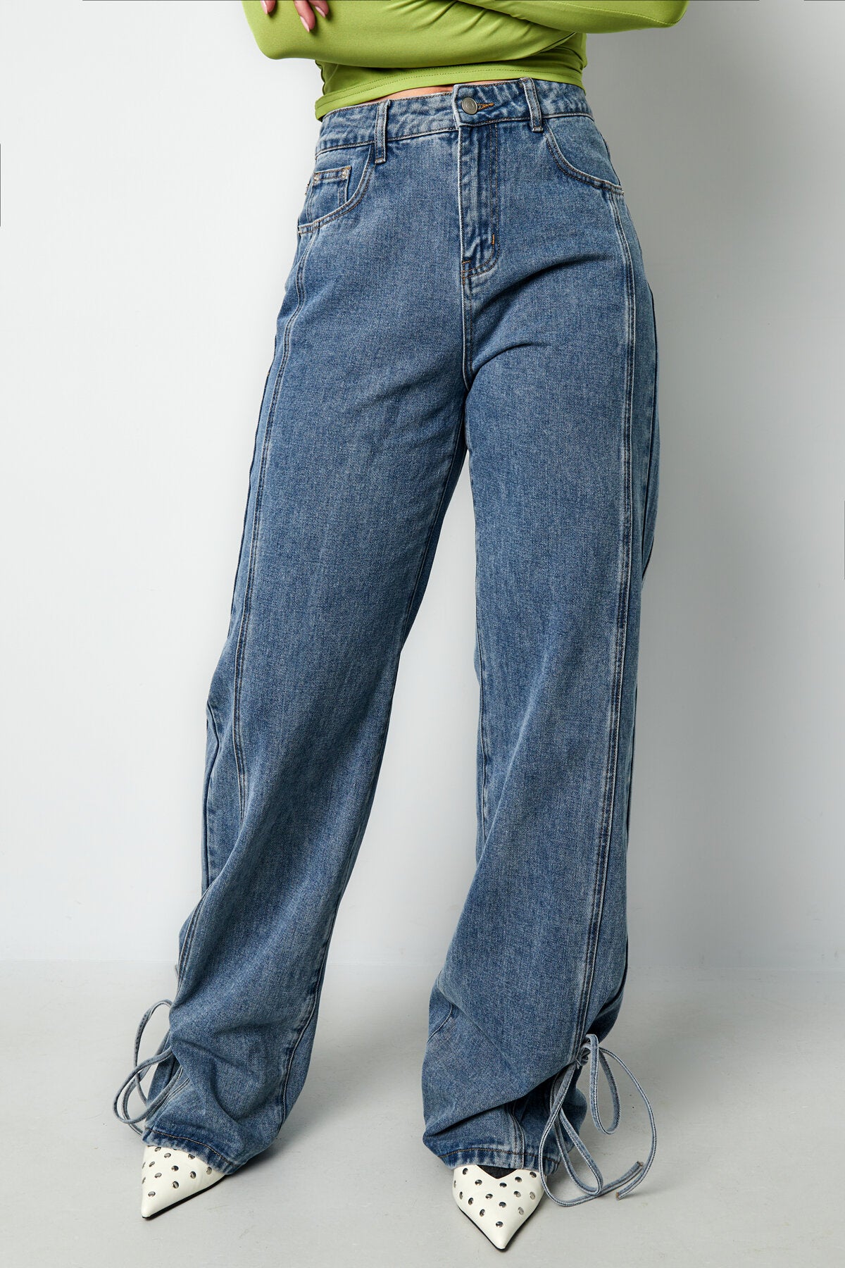 Stylish All-Fit Denim Pants in Grey & Blue