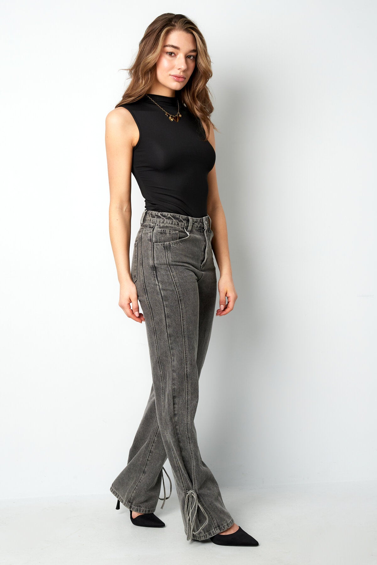 Stylish All-Fit Denim Pants in Grey & Blue