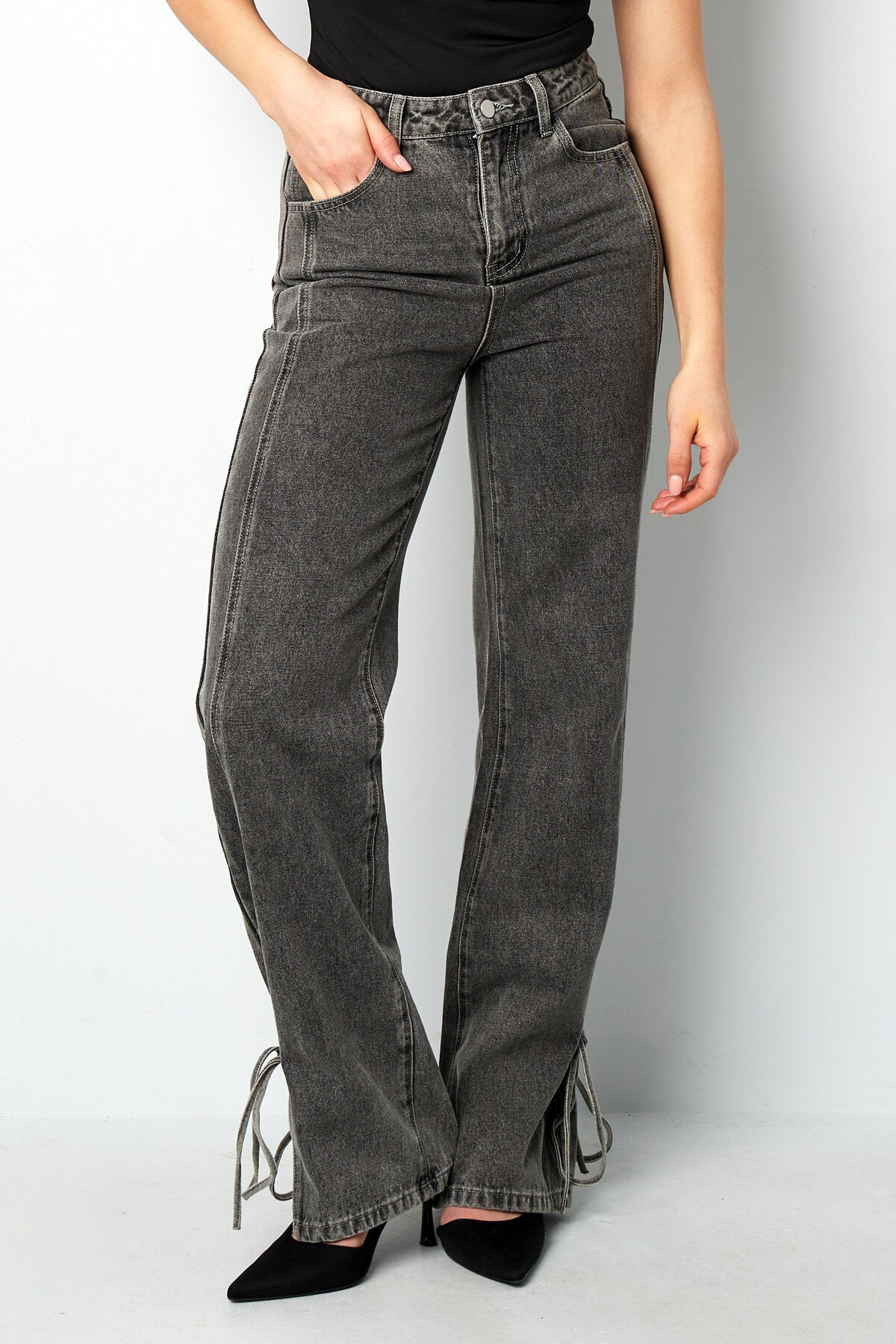 Stylish All-Fit Denim Pants in Grey & Blue