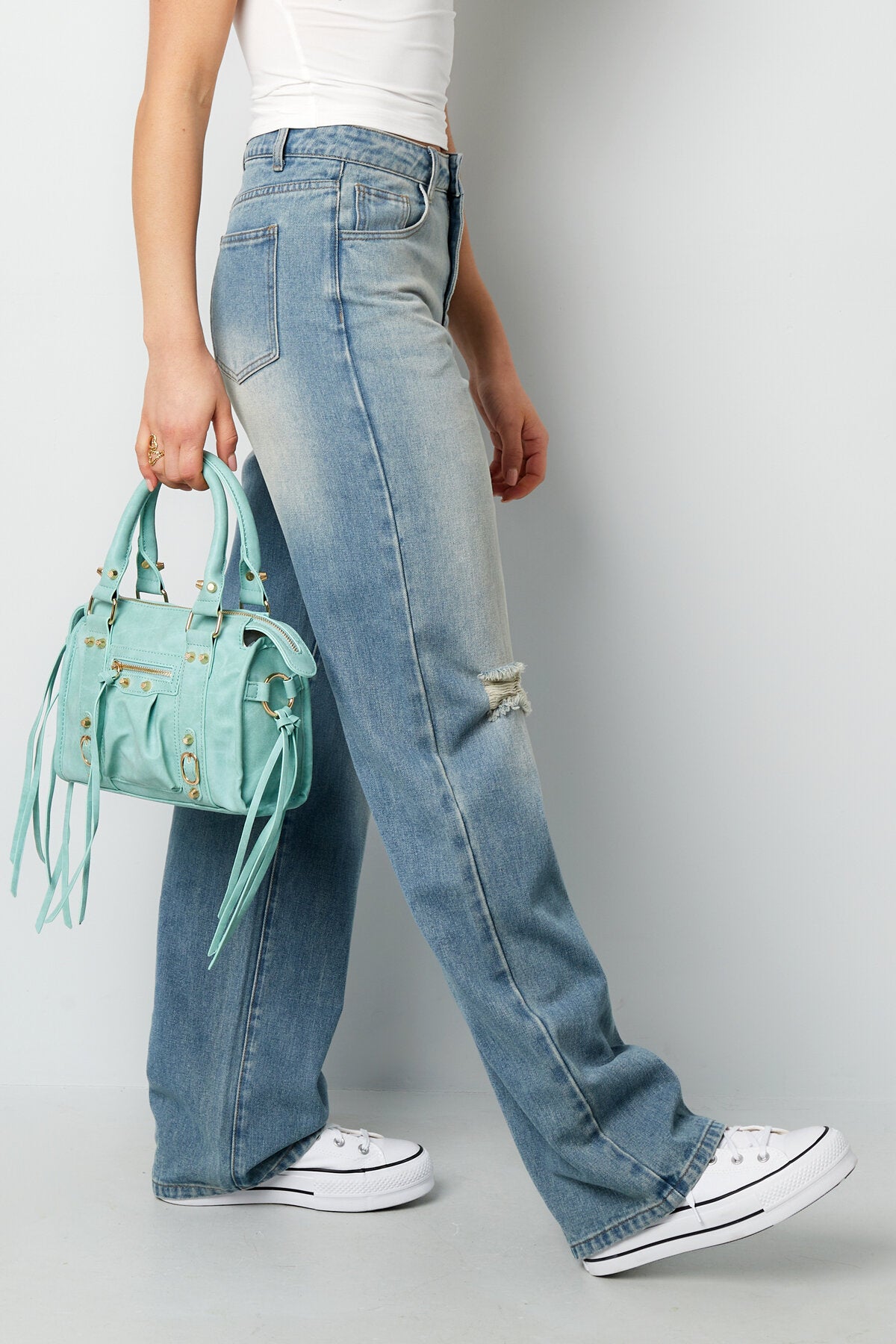 Stylish Ripped Straight Denim Pants for All Fits