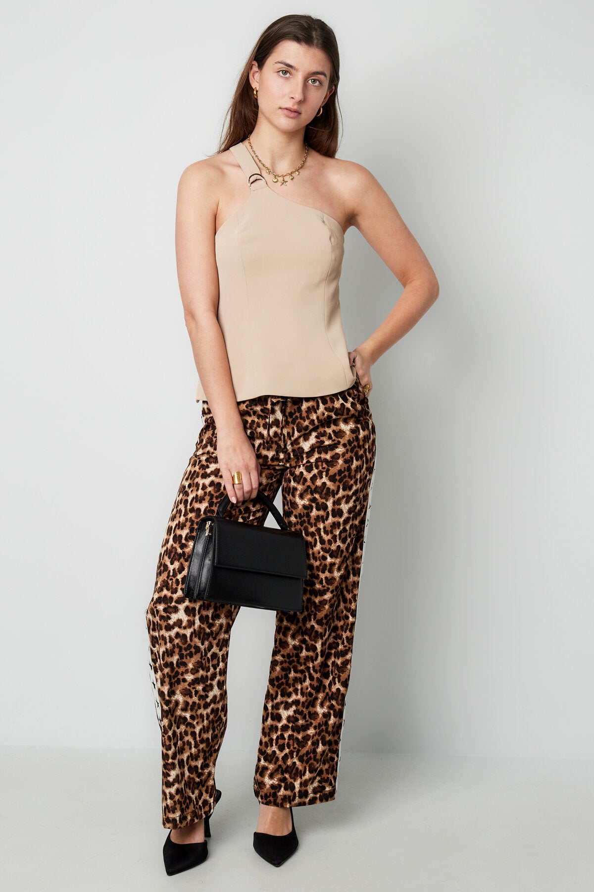 Stylish Sleeveless Top in Pink, Green & Beige - Comfort Meets Fashion