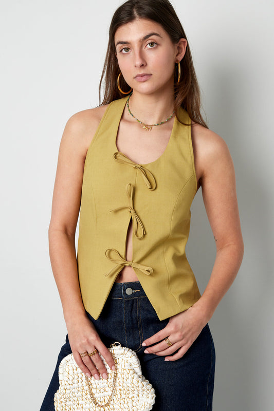 Stylish Bow Sleeveless Top for Spring/Summer