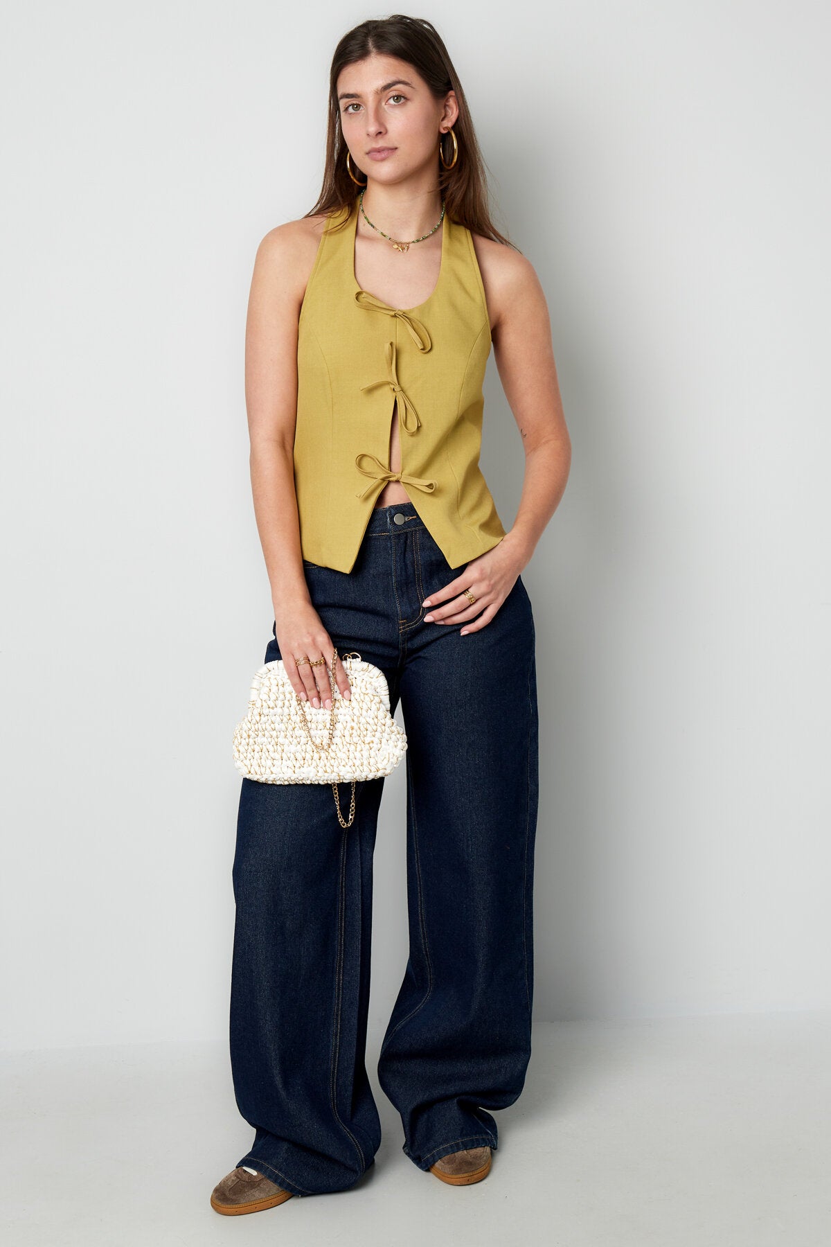 Stylish Bow Sleeveless Top for Spring/Summer
