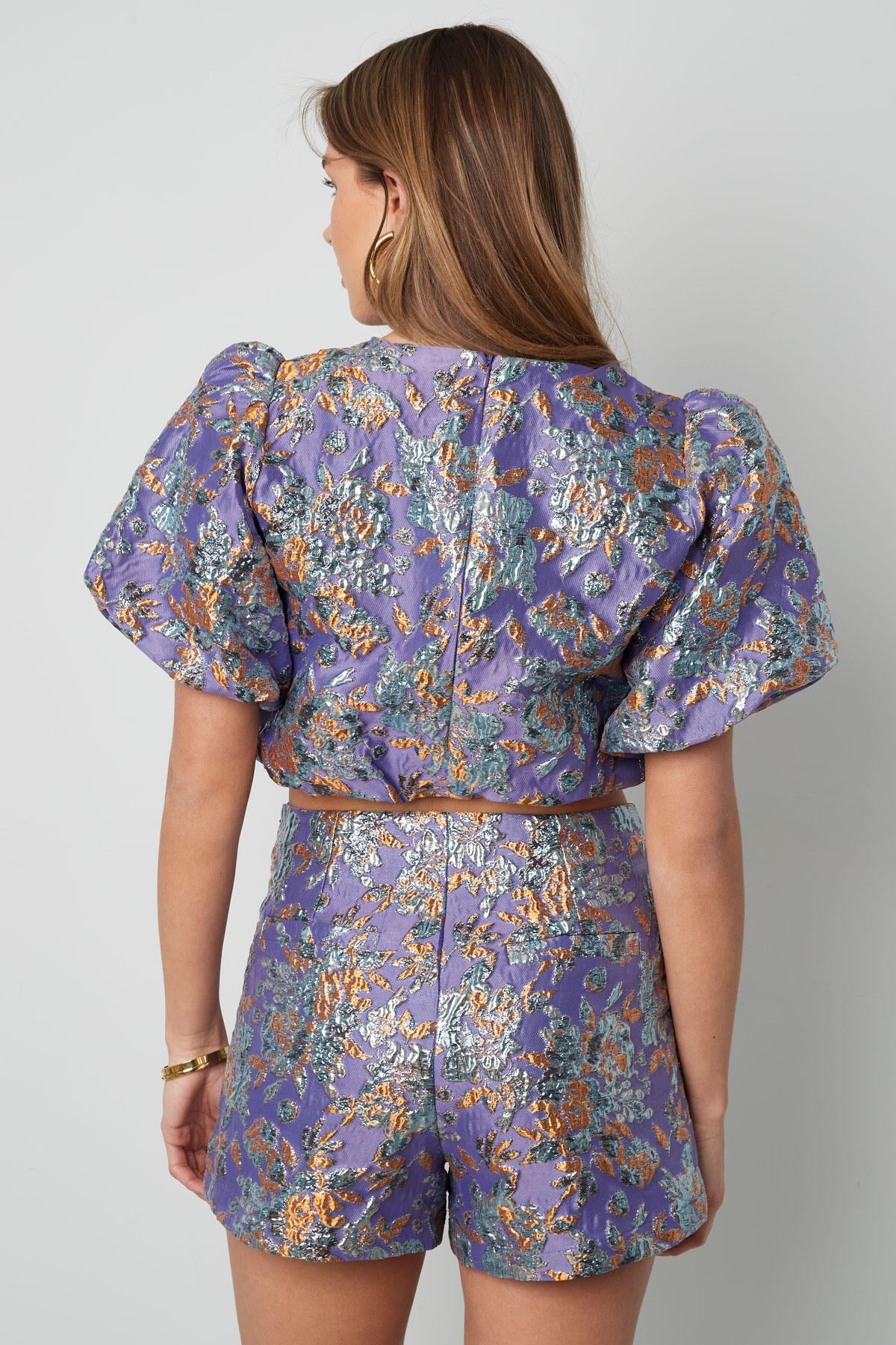 Elegant Short Sleeve Tops for Women in Blue, Champagne & Fuchsia