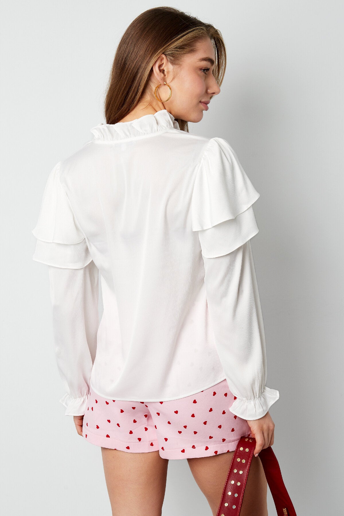 Stylish Polyester Long Sleeve Top in Blue, White & Black