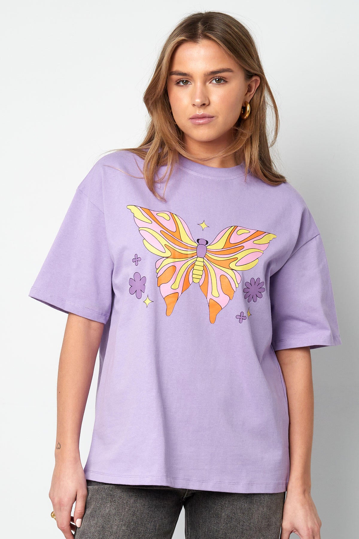 Soft Cotton Purple & Blue T-Shirts for Women