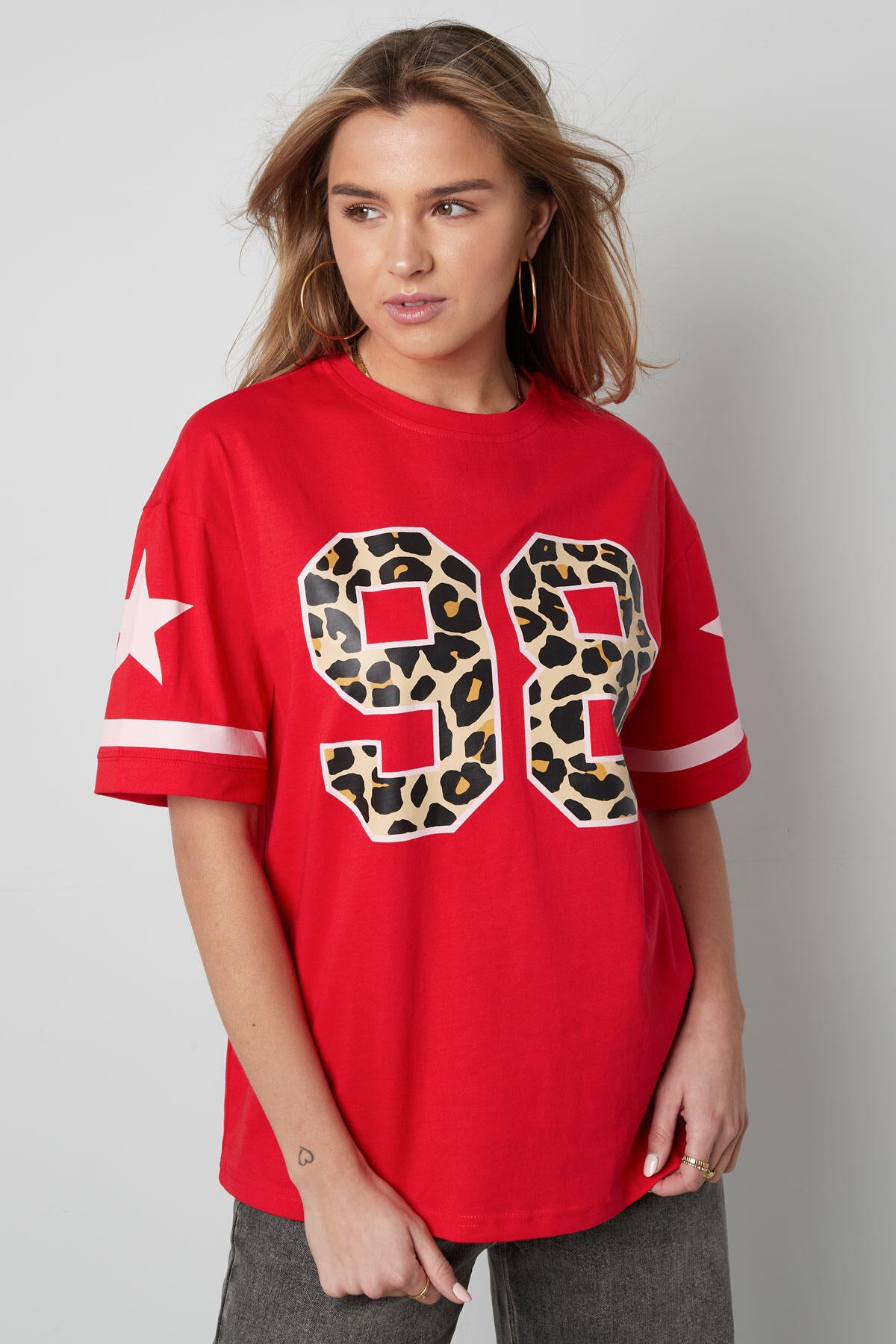 Soft Cotton T-Shirts for Women in Pink, Red & White