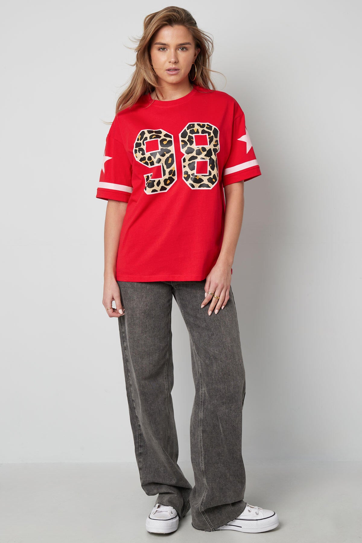 Soft Cotton T-Shirts for Women in Pink, Red & White