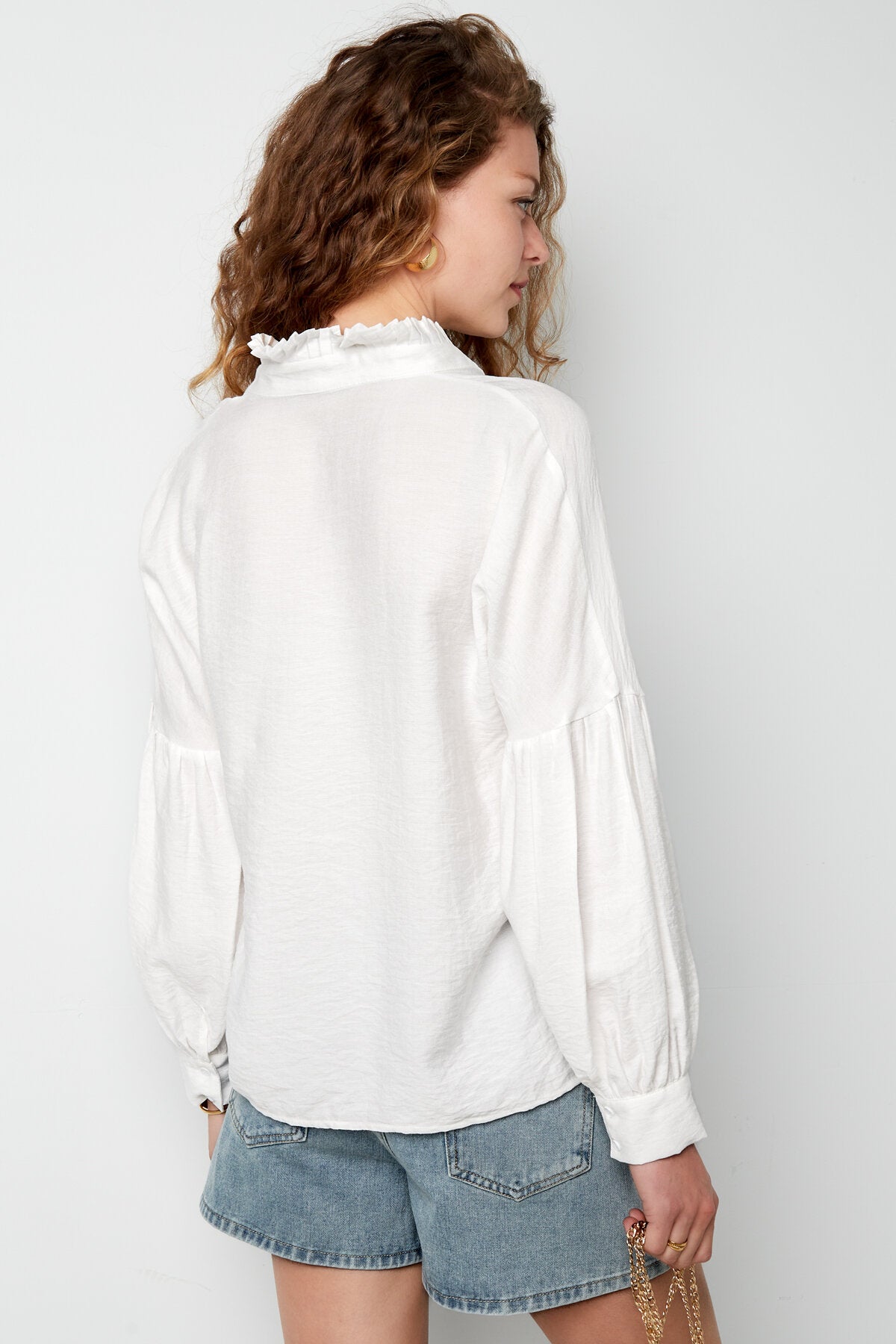 Elegant Spring Blouse in Pink and White