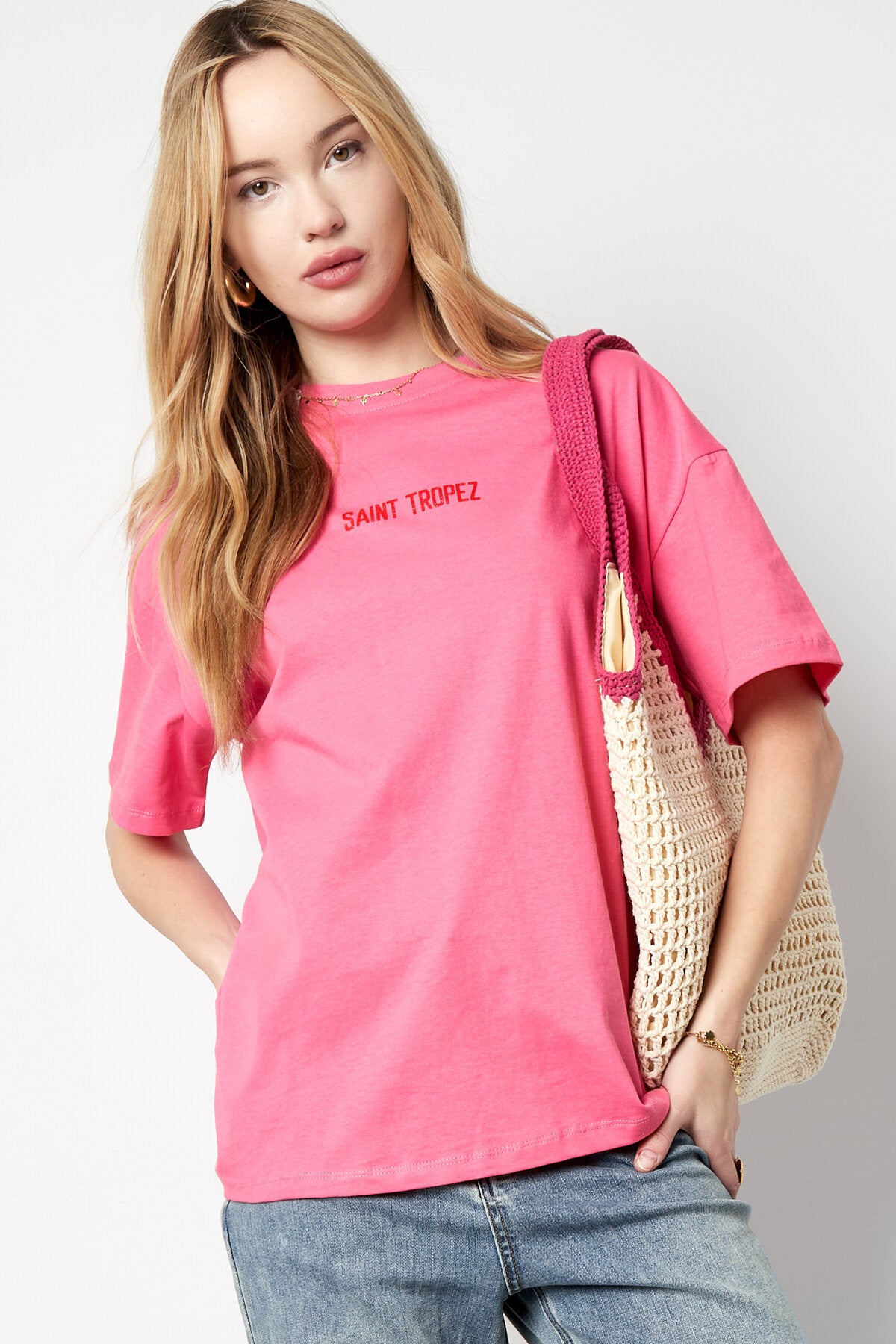 Gimme Cotton Blend Casual T-Shirt for Spring/Summer