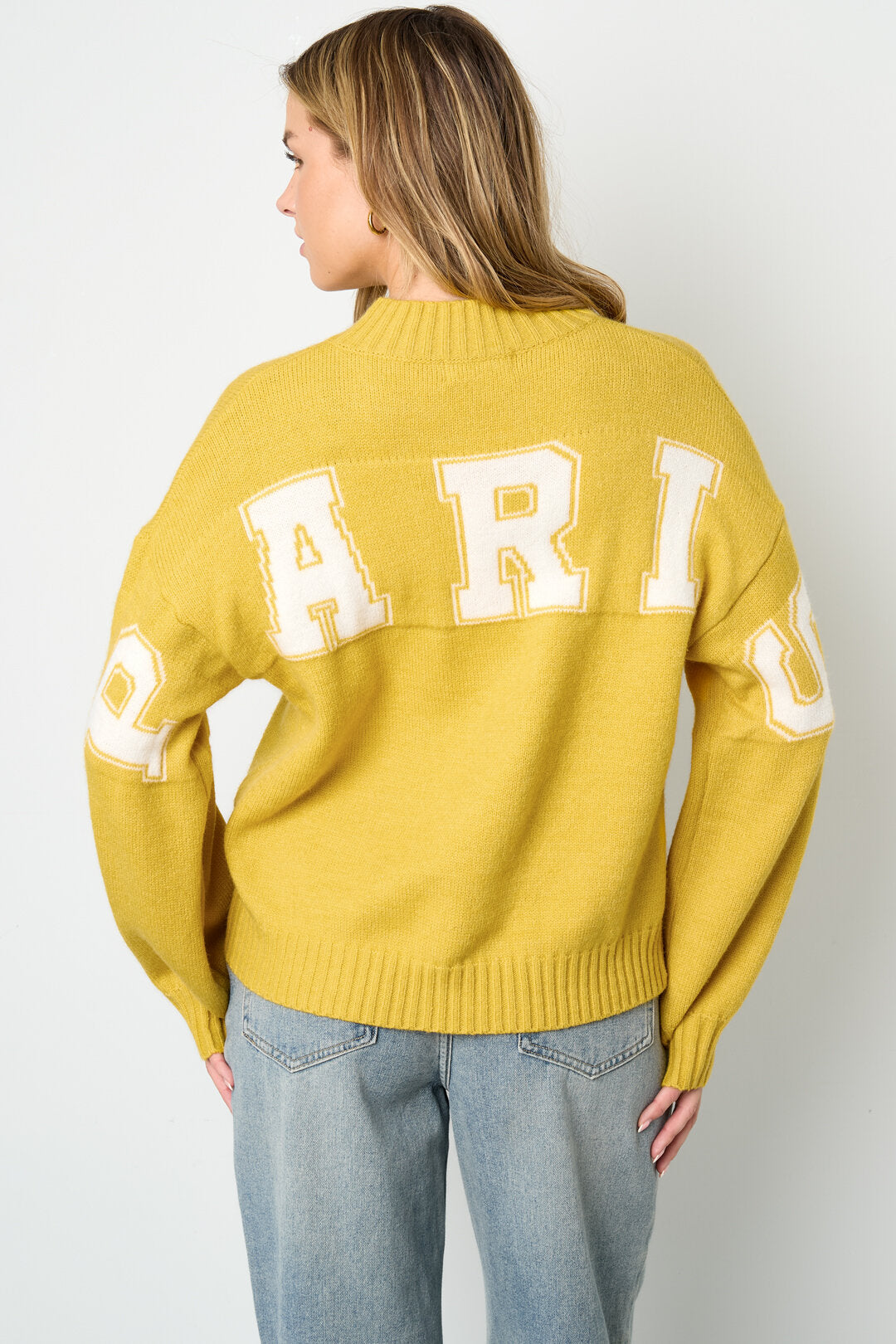 Cozy Letter Knit Sweater for Fall/Winter