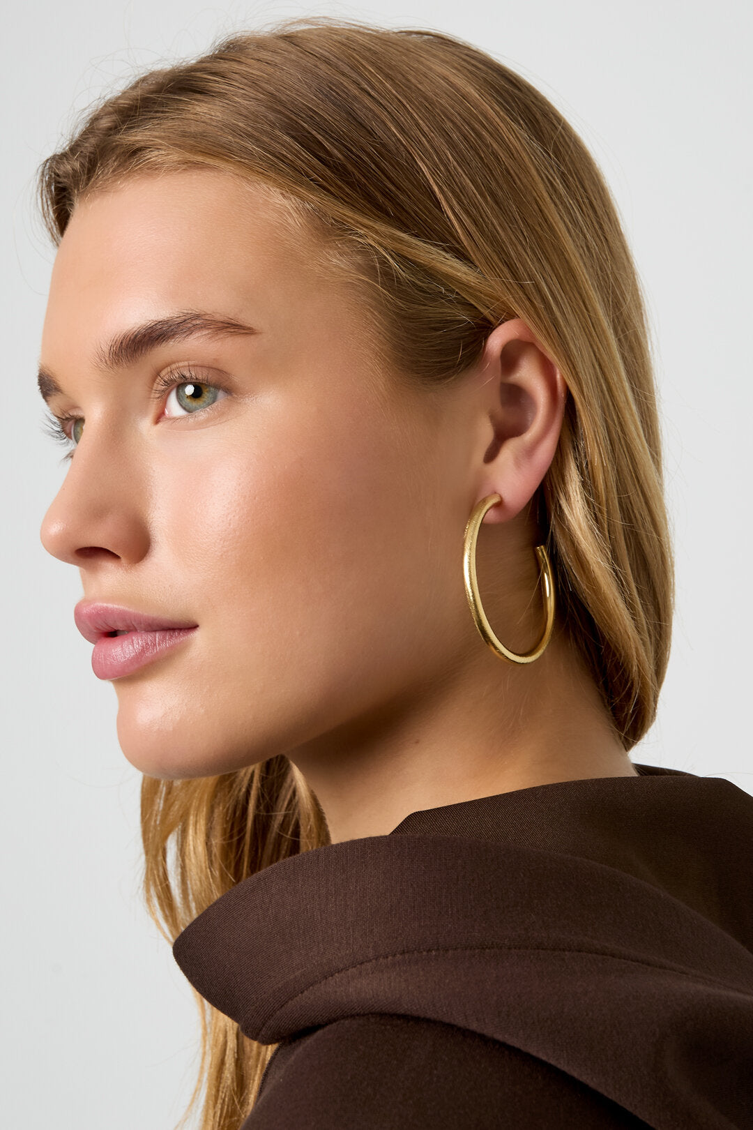Elegant Circle Hoop Earrings for Women, Silver & Gold